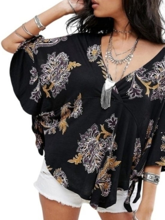Free People Tops - Free People Women’s Maui Wowie Top Batik Tie Side Boho XS